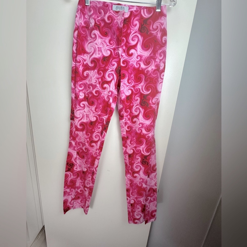 Allen By A•B•S Pink Trippy Psychedelic Print90’s/Y2K Vintage Slit Bottom Pants 4